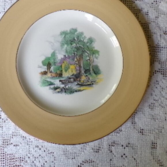 Rare - Vintage mid-1930s Yellow Clarice Cliff Plate - Newport Pottery CO England - Picture 3 of 7